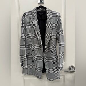 Rachel Zoe Black and White Checkered Blazer